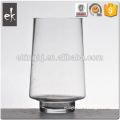 2016 new design hand blown clear glass candle holders